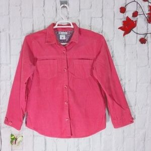 Columbia Lavender Corduroy Paisley Lined Shirt Jacket‎ Shacket Preppy